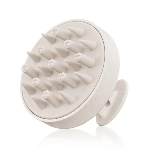 HEETA - Masajeador de cuero cabelludo para el crecimiento del cabello, cepillo de champú, exfoliante para el cuero cabelludo con cerdas de silicona