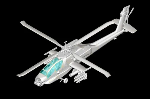 Miniatura 2 de Hobby Boss AH-64A Apache Kit de construcción de modelo de helicóptero de ataque