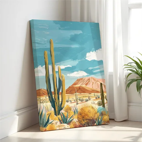 Miniatura 48 de Póster de paisaje, arte de pared retro vintage, galería de pintura de la naturaleza 22 (montañas Ades, 11 x 14 pulgadas, marco negro)