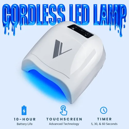 Miniatura 2 de V Beauty Pure Lámpara de uñas UV inalámbrica (blanca) - Luz UV portátil de 36 W para uñas de gel con múltiples ajustes de temporizador - Luz