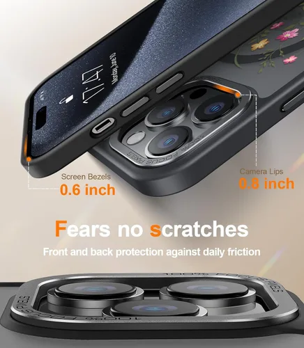 Miniatura 200 de Goodon para iPhone 15 Pro Max con protector de pantalla de privacidad, compatible con Magsafe, funda translúcida mate a prueba de golpes - Linda