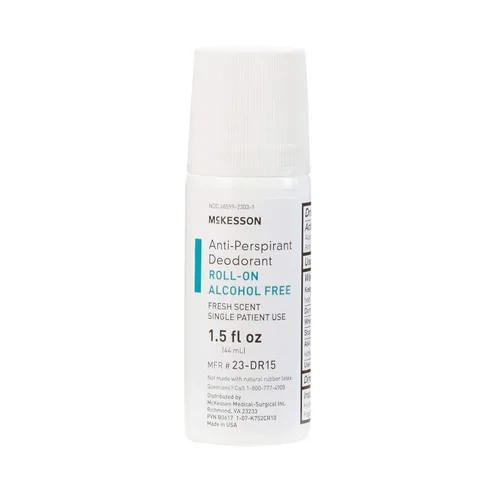 McKesson Desodorante antitranspirante Roll-On Stick [Paquete de 96] a granel, tamaño mini de viaje, sin alcohol, aroma fresco, 1.5 onzas líquidas