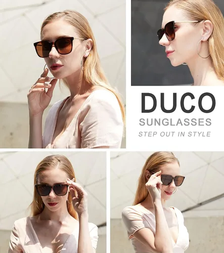 Miniatura 3 de Duco - Lentes de sol redondos vintage para mujeres y hombres con protección UV de moda para la playa
