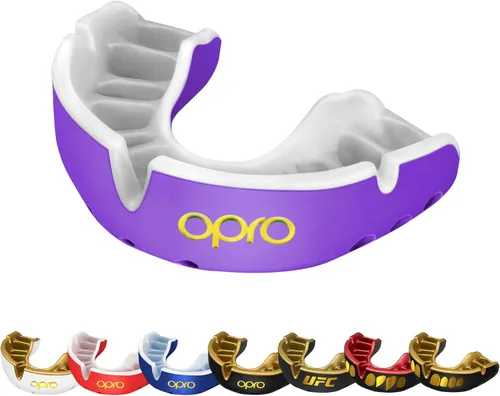 Miniatura 25 de OPRO Protector bucal Gold Level - Protector bucal moldeable con ajuste cómodo de primera calidad y protección multicapa para boxeo, artes marciales