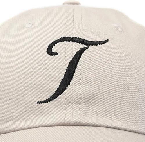 Miniatura 2 de DALIX Gorra de béisbol con letra T para mujer, monograma, bordado cursivo