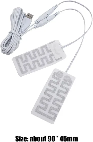 Miniatura 8 de Almohadilla calentadora de guantes eléctricos, almohadilla térmica portátil, almohadilla térmica recargable por USB, forro de guantes de fibra