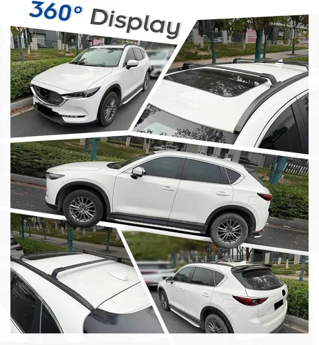 Miniatura 5 de Bastidores de techo mejorados de 220 LBS y rieles laterales para Mazda CX5 CX-5 2017-2025, aleación de aluminio completa, un juego incluye 2 barras