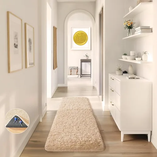 Miniatura 49 de Ophanie Alfombra Verde de Césped, Alfombras de Área para Dormitorio, Alfombra Shag Esponjosa de 4x6 pies, Suave Peluda Afelpada Linda para Niños 7
