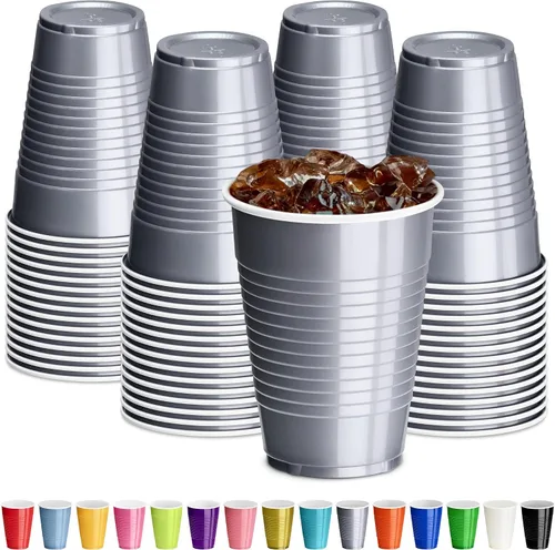 Miniatura 25 de DecorRack - Vasos desechables y reutilizables de 12 onzas para fiestas de cumpleaños, despedidas de soltera, campamentos, eventos en interiores y al