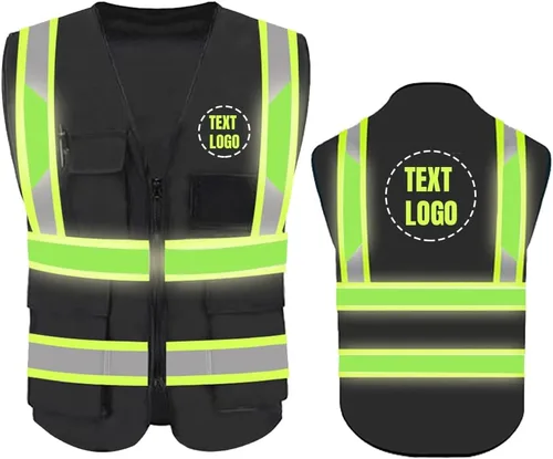 Miniatura 22 de Chaleco de Seguridad de Alta Visibilidad con Alta Reflectividad, Ropa de Trabajo de Seguridad Personalizada con Logotipo, Tiras Reflectantes
