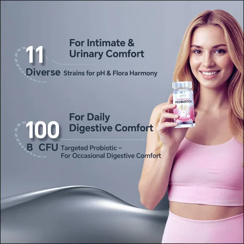 Miniatura 8 de KTT Probióticos para mujeres, probióticos vaginales, 100 mil millones de UFC, 11 cepas, 60 cápsulas, liberación retardada, estable