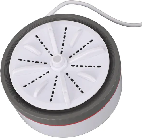 Keenso Mini lavadora turbo portátil, multifuncional, alimentado por USB, para lavar ropa pequeña, frutas, baño, fregadero (gris)