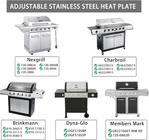 Miniatura 4 de Protector universal ajustable para tienda, placa de calor de acero inoxidable, cubierta para quemador de parrilla, tienda de calor, kits