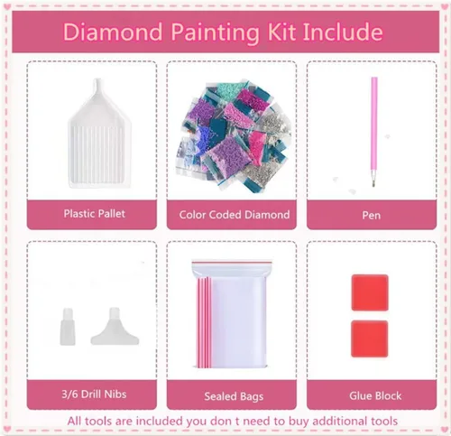 Miniatura 7 de Kits de pintura de diamantes 5D, paisaje natural, arte de diamantes para niños, pintura por número para adultos, 12 x 24 pulgadas, gran taladro