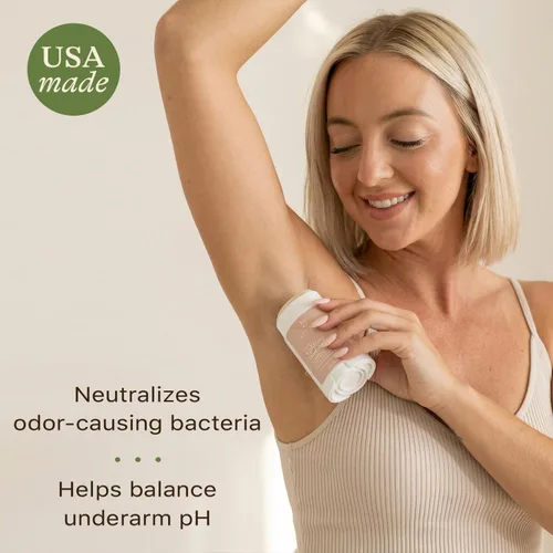 Miniatura 3 de Desodorante sin aluminio para mujeres, desodorante de magnesio natural fabricado en Estados Unidos con 55% de ingredientes orgánicos, sin