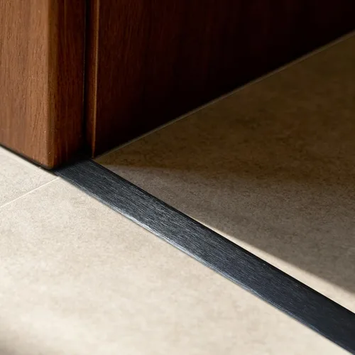 Miniatura 7 de Trimold 3 tiras de aluminio para moldura en T y transición de piso, tira divisora plana para umbral de puerta y unión de huecos de suelo de azulejos