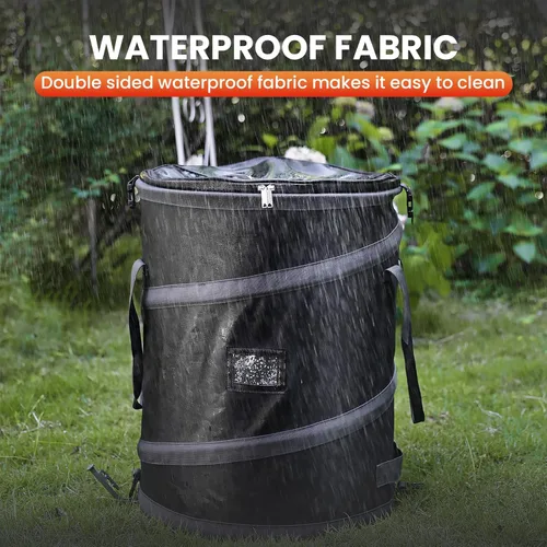 Miniatura 7 de Contenedor de basura desplegable con divisor extraíble, parte inferior resistente, almacenamiento plegable para camping, lavandería, almacenamiento
