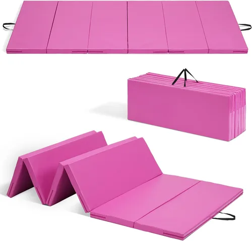 Miniatura 12 de ZENOVA Colchoneta de gimnasia 6'x3'x2''/4'x8'x2'' Colchoneta de ejercicio Colchoneta de gimnasio para aeróbicos en casa Entrenamiento Colchoneta