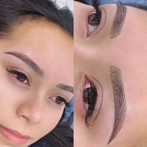 Miniatura 7 de Guapa 10 bolígrafos de microblading desechables manuales con aguja de hoja Tebori Pen 12/14/17/18U Pin Ombre Brows Lip Liner Entrenamiento