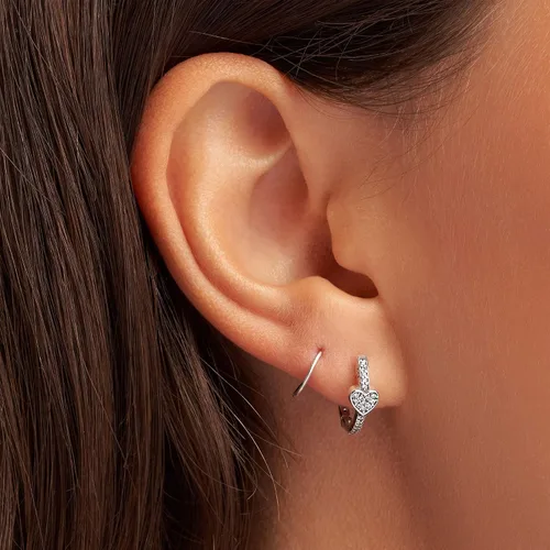 Miniatura 4 de Pandora Pendientes de aro con diseño de corazones