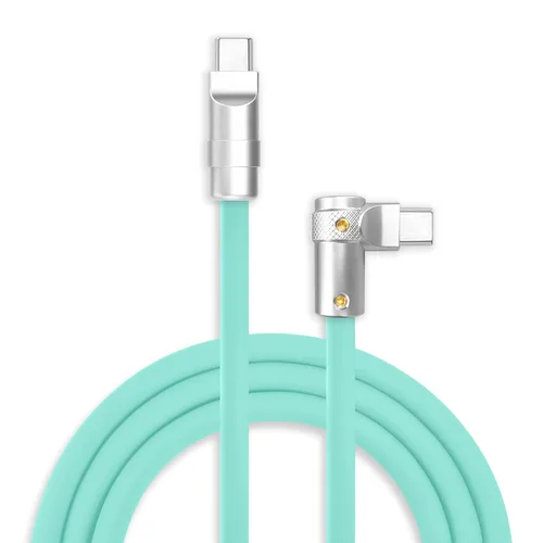 Miniatura 10 de chubbycable FlexElbow - Cable de carga rápida de 90 grados y 240 W, cable USB C en ángulo recto, cable de carga de silicona compatible con iPhone