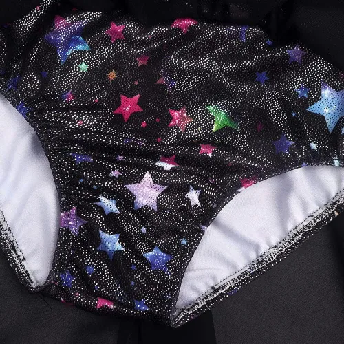 Miniatura 96 de EQSJIU Leotardo de baile de manga larga para niñas, vestido de ballet brillante con copo de nieve, tutú con falda tutú para niñas