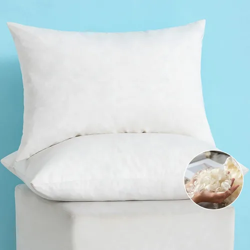 Miniatura 8 de MIULEE Juego de 1 almohada decorativa de 14 x 36 pulgadas, almohada de tela de algodón de plumón y plumas, relleno rectangular para sofá, sala