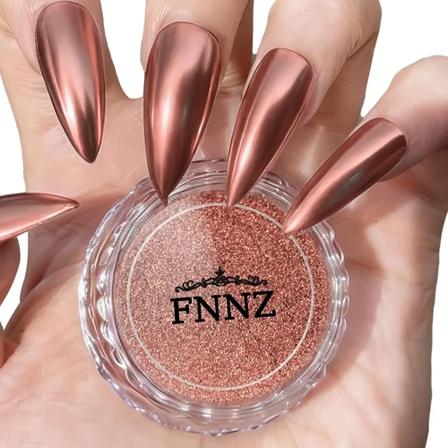 Miniatura 15 de FNNZ Polvo de uñas cromado, pigmento metálico de polvo de uñas efecto espejo de alta calidad, arte de uñas, polvo con purpurina para San Valentín
