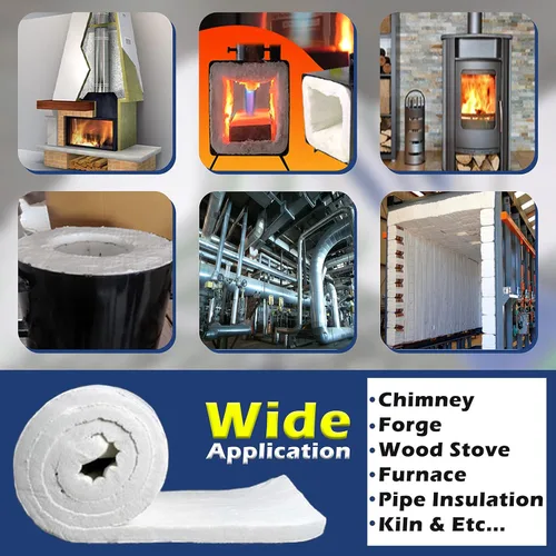 Miniatura 7 de SIMOND STORE Manta aislante de fibra de cerámica, densidad 4# 2400F, 1 "x 12" x 24 pulgadas, aislamiento ignífugo para chimenea, forja, horno