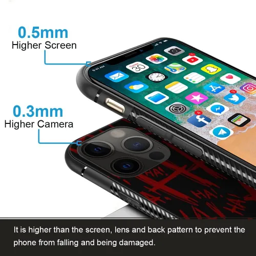 Miniatura 3 de Funda compatible con iPhone 14 Plus, Joker Laughter - Funda de teléfono para hombres y mujeres, cuatro marcos laterales, antideslizante, de silicona