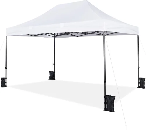 Miniatura 10 de Yaheetech - Tienda de campaña desplegable resistente, refugio comercial instantáneo de 10 x 15, toldo ajustable al aire libre con bolsa con ruedas
