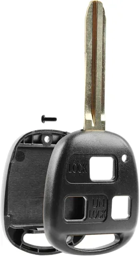 Carcasa y almohadilla de control remoto de entrada sin llave Key Fob compatible con Toyota Land Cruiser 1998-2007 / Toyota FJ Cruiser 2008-2009