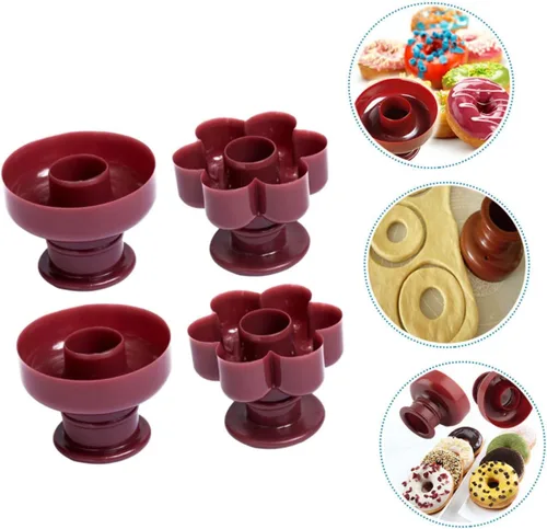 Miniatura 7 de 4 moldes de donas multifunción gruesos y redondos para hornear donas para el hogar, herramientas de cocina para hacer deliciosas donas