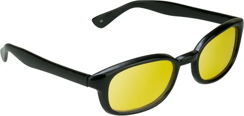 Miniatura 6 de proSPORT Visión nocturna antideslumbrante lente amarilla gafas de sol conducción hombres mujeres aviador metal plástico Marcos Marco negro Panther