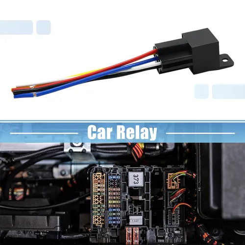 Miniatura 2 de uxcell JD-1914 5 Pin DC 12V 40A Universal Vehículo Vehículo Motor Fusible Relé Interruptor Poder con Arnés