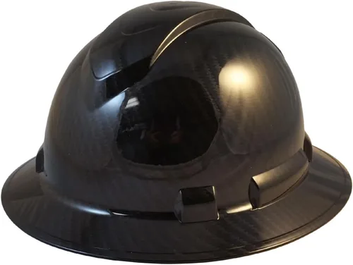 Miniatura 9 de Texas America Safety Company Casco duro RIDGELINE de ala completa con ajuste de perilla de 6 puntos y bolsa Azul ventilado
