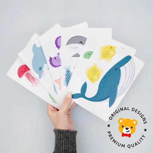 Miniatura 7 de Teddylabels - Las calcomanías del Mar Profundo - Pegatinas de pared fáciles de aplicar y extraíbles: Transforma el dormitorio de tu niño pequeño