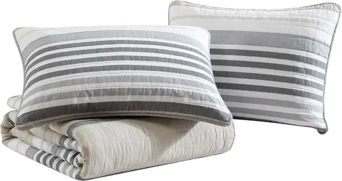 Miniatura 5 de Nautica - Juego de edredón individual, ropa de cama reversible de algodón con funda a juego, juego de ropa de cama moderno para todas las estaciones