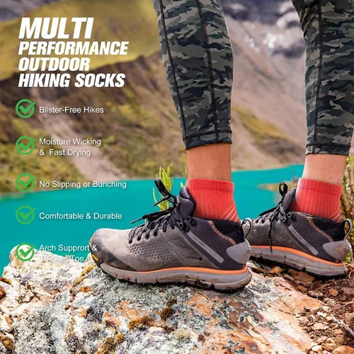 Miniatura 5 de innotree Paquete de 5 calcetines acolchados de senderismo para mujer, calcetines ligeros que absorben la humedad, para exteriores, senderismo