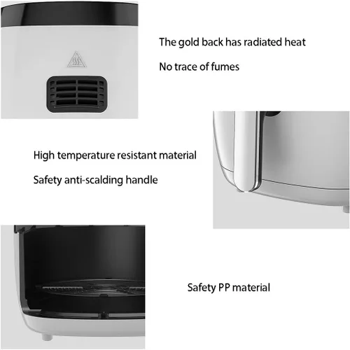 Miniatura 4 de Freidora de aire eléctrica Freidora de aire, freidora de aire de gran capacidad para el hogar de 4.5 L, freidora eléctrica inteligente sin aceite