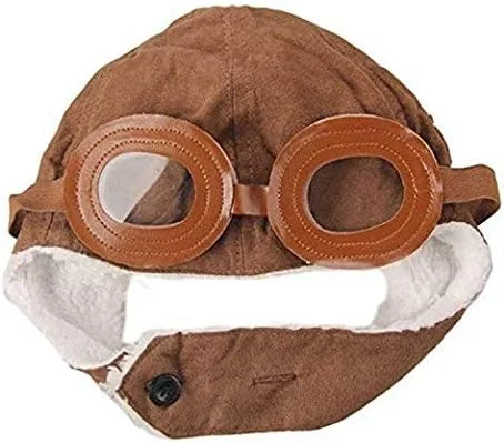 Miniatura 2 de CTKcom Paquete de 2 gorros de forro polar Pilot Aviator con orejeras para niños, paquete de 2 (café + negro)