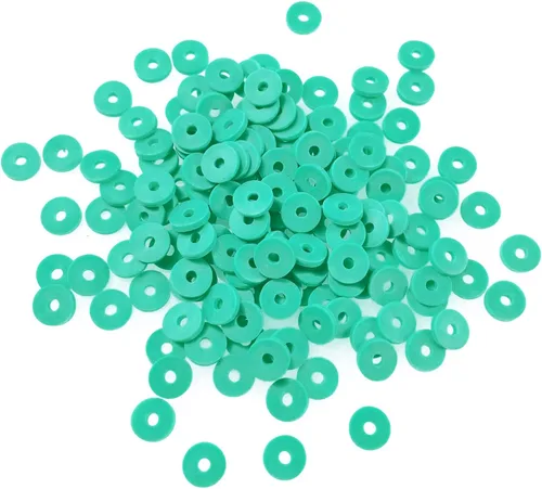 Miniatura 17 de 2000 cuentas de vinilo Heishi planas, redondas, de arcilla polimérica, espaciadoras para hacer pulseras, collares, aretes, accesorios, bricolaje