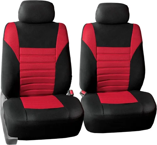 Miniatura 9 de TLH - Fundas de asiento automotrices de malla de aire 3D, solo para asientos delanteros, compatibles con bolsa de aire, ajuste universal para Gris