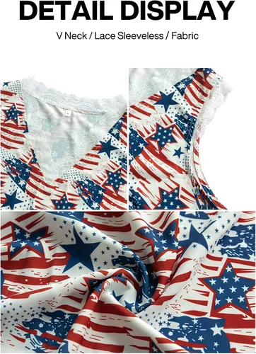 Miniatura 73 de VIISHOW - Camiseta sin mangas, sexy, con cuello en V y bordes de encaje para mujer, camisola de vestir, camisas de gasa, sin mangas, casuales