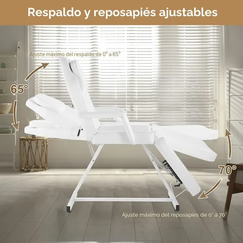 Miniatura 4 de OmySalon Silla de tatuaje para salón de masajes, cama esteticista con taburete hidráulico, mesa de cama facial multiusos de 3 secciones
