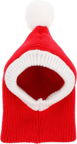 Miniatura 12 de POPETPOP Sombrero de Navidad para perro, cálido gorro de invierno para cachorros, grueso, pequeño, de punto, para gato, Navidad, diadema, ropa