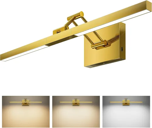 Miniatura 16 de VONLUCE Luz LED de Tocador de Baño de 24", Luces LED Modernas de Tocador 3CCT con Cabezal Giratorio de 360° y Brazo Oscilante, Lámpara de Baño