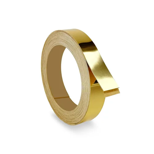 Miniatura 16 de Bandas de borde plateado cepillado de 1 pulgada x 25 pies – Adhesivo fuerte para despegar y pegar, fácil aplicación – Cinta de borde flexible