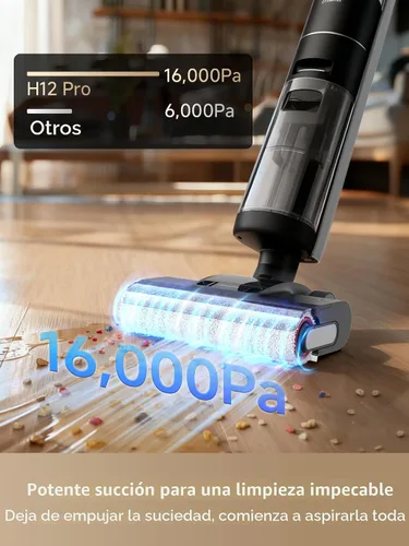 Miniatura 2 de DREAME H12 PRO - Aspiradora para suelos duros, aspiradora y trapeadora al mismo tiempo para suciedad húmeda y seca, autolimpieza automática