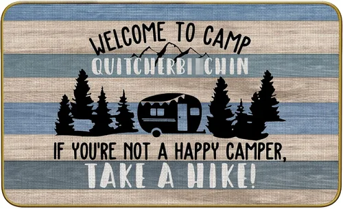 Miniatura 7 de Mingnei Let The Adventure Begin - Felpudo para puerta de caravana, entrada de casa, camping, para casa, interior, exterior, entrada, 30 x 17